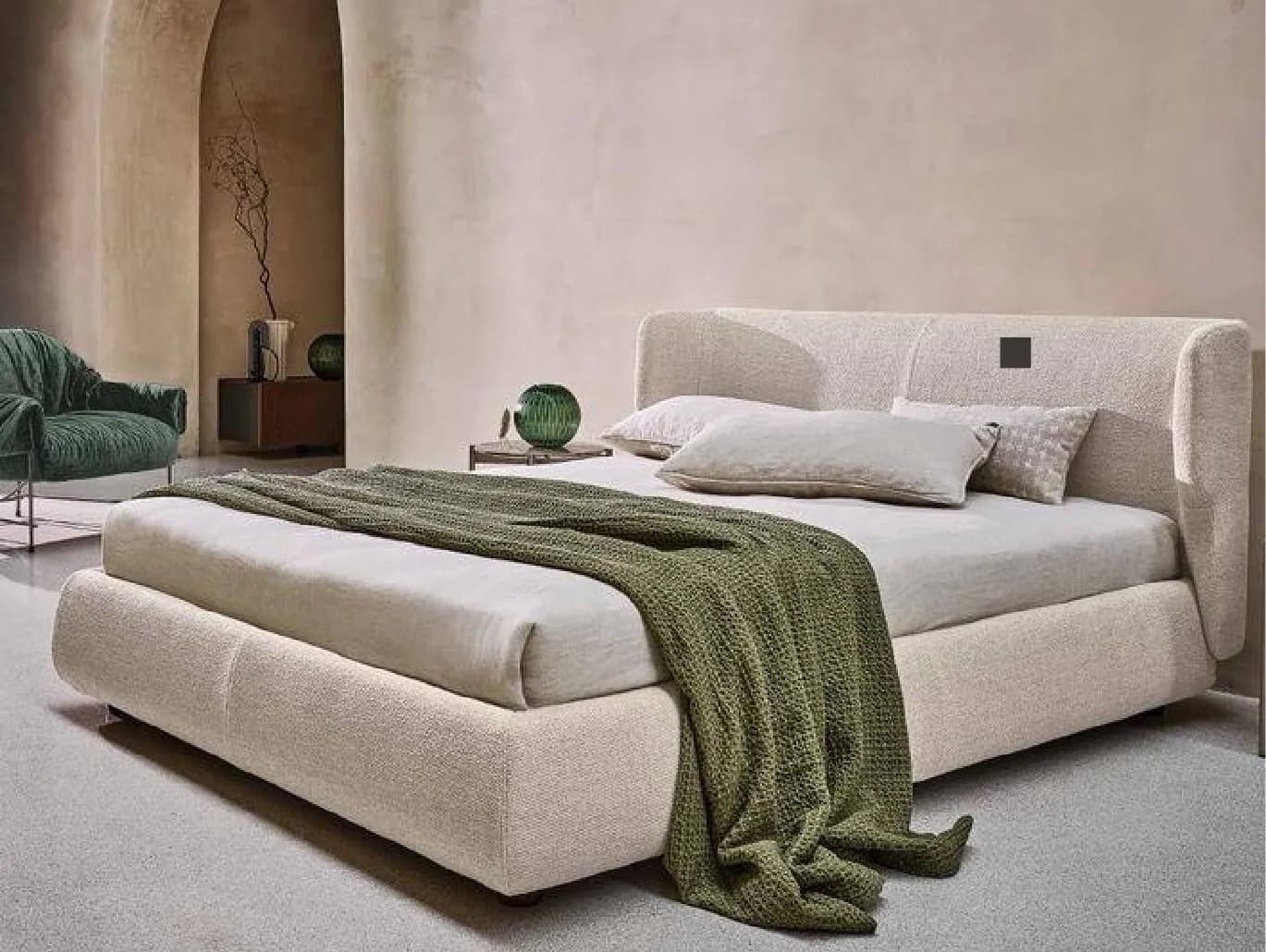 Wraparound Wingback Platform Bed